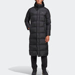 adidas Windproof Stay Warm hooded mid-length Down Jacket Black GE9995