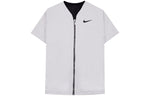 Men's Nike Lab NRG Fog Baseball Top Zipper Double Sided Baseball Uniform Short Sleeve Jacket Camouflage Blue Black AV8269-010