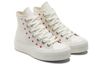 (WMNS) Converse Chuck Taylor All Star Lift Platform High 'Embroidered Hearts - White' A01599C