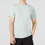 Men's adidas Solid Color Athleisure Casual Sports Round Neck Short Sleeve flax Green T-Shirt HJ9772
