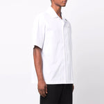 Off-White FW21 Lgo Short Sleeve Shirt Loose Fit White OMGA196F21FAB0040184