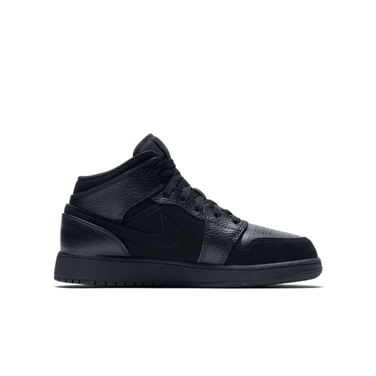 (GS) Air Jordan 1 Mid 'All Black' 554725-064