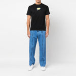 Off-White FW22 Back Logo Printing Round Neck Short Sleeve Slim Fit Version Black OMAA027F22JER0071070