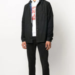Off-White Arrows Arrow Pattern Denim Shirt Ordinary Version Black OMYD020E20DEN0011049