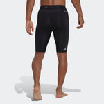 adidas Sports Gym Solid Color Logo Tight Shorts Black HJ9921