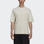 Men's Y-3 SS21 Rear Logo Printing Round Neck Short Sleeve Creamy White T-Shirt GV6082