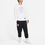 Air Jordan MENS Paris Saint-Germain Casual Sports Crew Neck Long Sleeve White CZ0794-100