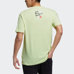 adidas neo M July Tee 2 Printing Sports Loose Round Neck Short Sleeve Yellow HF0466