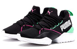 (WMNS) PUMA Muse Maia Street 1 Low-Top Running Shoes Black/Green 367355-01
