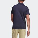 adidas Logo Printing Solid Color Short Sleeve Polo Shirt Navy Blue HC2717