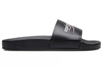 Balenciaga Wave Logo Slippers Sandals Black 530562WAM001091