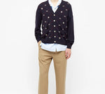 Gucci GG Jacquard and Bee Cardigan Navy 597741-XKA4I-4206
