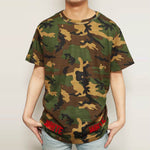 Off-White Red Short Sleeve Camouflage Green OMAA001F150580189920