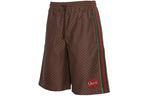 Men's Gucci SS21 Printing Shorts Brown 623220-XJCKV-2178