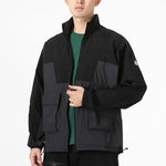 Men's adidas Colorblock Logo Big Pocket Jacket Autumn Black HE9929