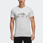 adidas Bos Foil Camo Camouflage Logo Printing Sports Short Sleeve White DI0302