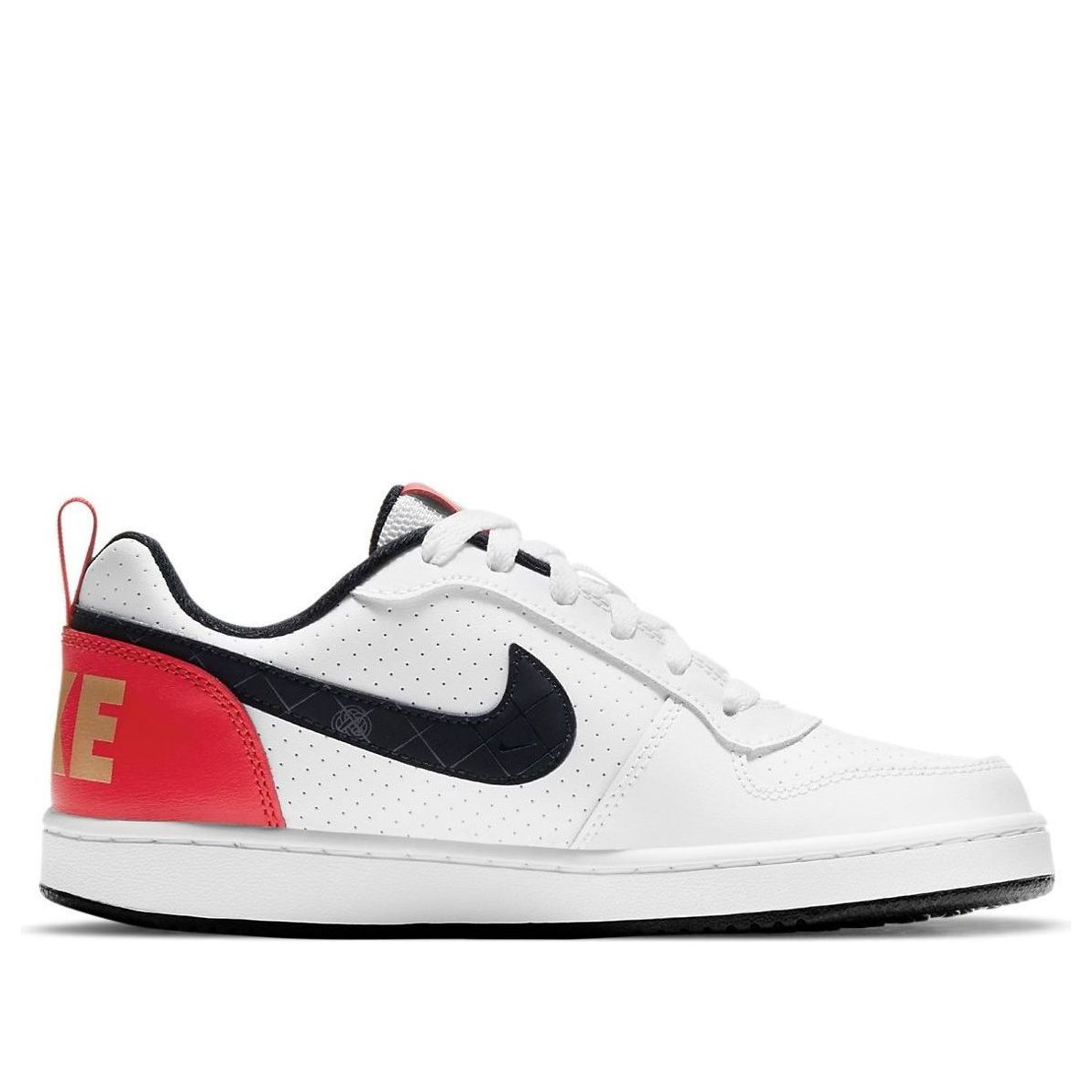 (GS) Nike Court Borough Low 'Black White Red' DD8495-106