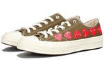 Converse x COMME des GARCONS PLAY Chuck 70 Low Multi Heart 'Khaki' 162976C