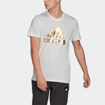 adidas 8-Bit Foil Grfx Printed Short Sleeve TEE Men White FN1736