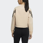 (WMNS) adidas ribbed Cuff Printing Pullover Round Neck Long Sleeves Hoodie Pink HB7358