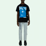 Off-White SS21 Pattern Printing Round Neck Short Sleeve Black OMAA027R21JER0021001