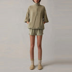 (WMNS) Fear of God Essentials SS22 Velour Mockneck Pullover 'Sea Foam' FOG-SS22-225