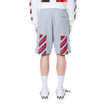 Off-White SS21 Printing Elastic Waistband Shorts Gray OMCI006R21FLE0020825