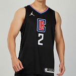 Air Jordan NBA Basketball Sports Jersey SW Fan Edition 20-21 Season Los Angeles Clippers Leonard 2 Black CV9480-011
