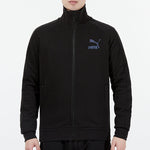 PUMA Iconic T7 Retro logo Sports Stand Collar Jacket Black 531377-95