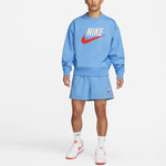 Men's Nike Sportswear Solid Color Large Logo Casual Round Neck Pullover Blue DO8892-412