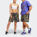 Men's adidas Graffiti Full Print Sports Shorts Black HC3087