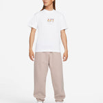 Men's Nike Alphabet Printing Casual Straight Short Sleeve Asia Edition White T-Shirt DR5756-100
