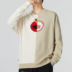 Men's adidas U JF SS Sweat Sports Colorblock Casual Round Neck Creamy White HM9944
