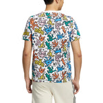 adidas x Keith Haring Crossover Cartoon Full Print Round Neck Sports Short Sleeve Unisex White HD7254