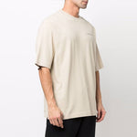 Off-White SS22 Logo Round Neck Pullover Short Sleeve Loose Fit Khaki OMAA119S22JER0041710