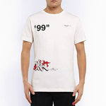 Off-White Graffiti Printing Short Sleeve White OMAA027R191850060288