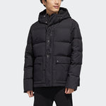 adidas neo M Hp Down Jkt1 Sports hooded down Jacket Black GJ8968
