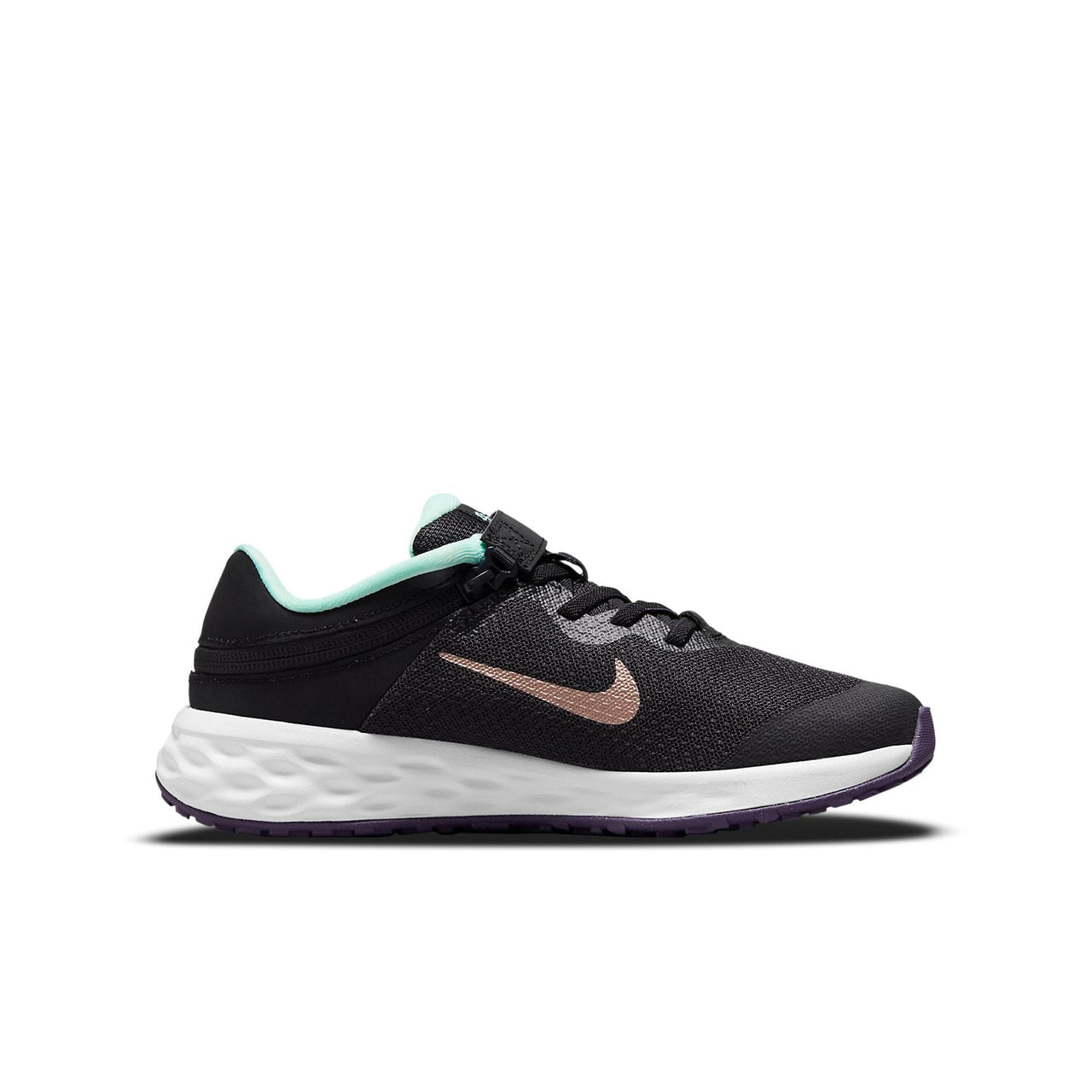 (GS) Nike Revolution 6 FlyEase 'Black Metallic Red Bronze' DD1113-005