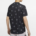 Men's Nike Pattern Logo Printing Round Neck Sports Short Sleeve Black T-Shirt CJ5408-010