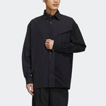 adidas originals Solid Color Splicing Casual Long Sleeves Shirt Black GT7306