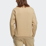 Men's adidas neo x SMILEY Crossover Smly Swt Smiling Face Printing Stripe Sports Round Neck Pullover Khaki H45522