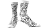adidas neo x Crossover Graffiti Pattern Casual Socks Unisex One Pair White HC7209