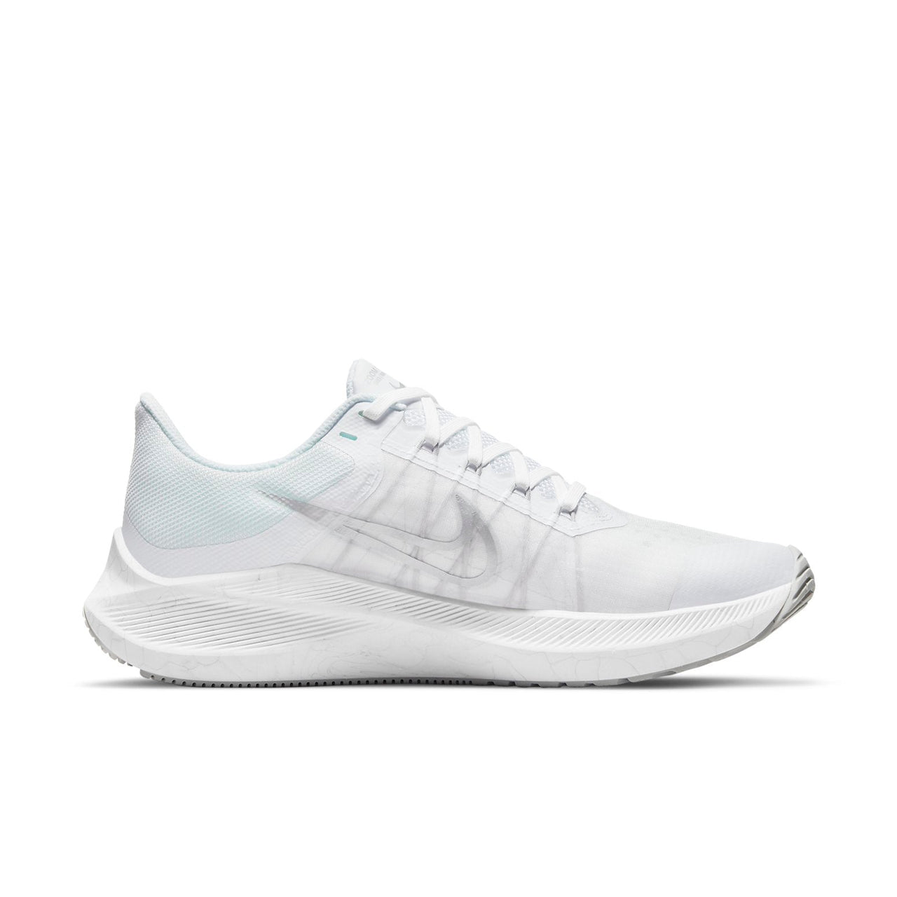 (WMNS) Nike Air Zoom Winflo 8 'White Metallic Silver' CW3421-104