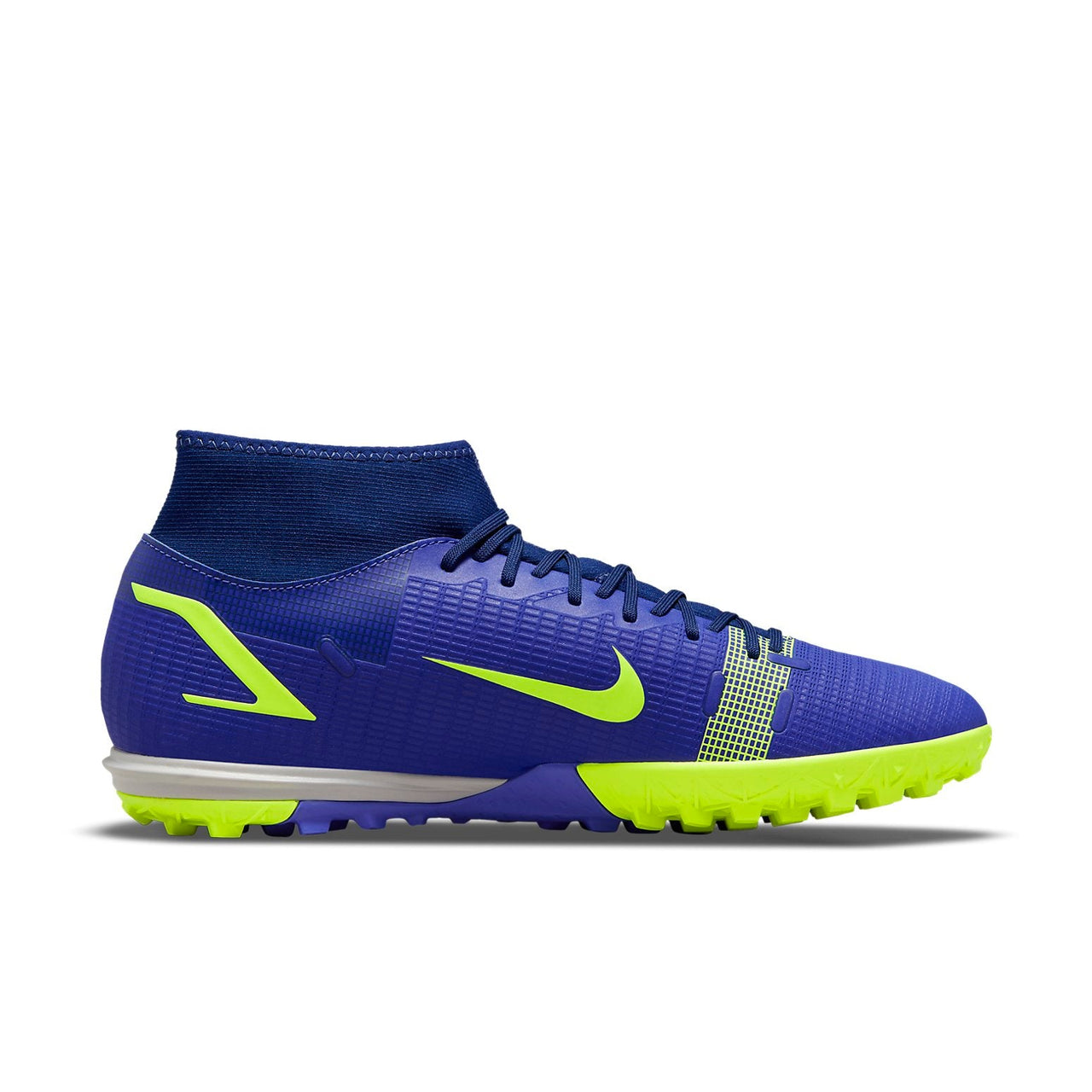 Nike Mercurial Superfly 8 Academy TF Turf High-Top Soccer Shoes Blue CV0953-474
