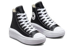 (WMNS) Converse Chuck Taylor All Star Move Platform High 'Leather - Black' A04294C