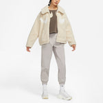 (WMNS) Nike Logo Printing Solid Color Athleisure Casual Sports Lamb's Wool Apricot Color Jacket DD5621-206