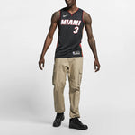Nike NBA Dwyane Wade Icon Edition Swingman Jersey Miami Heat No. 3 Team limited SW Fan Edition Black 864487-025