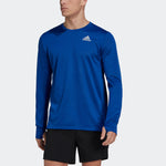 adidas Otr Long Sleeve Logo T-shirt Asia Sizing 'Blue' HL5983