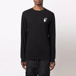 Off-White FW21 Caravaggio Painting Solid Color Long Sleeves Ordinary Version Black OMAB001F21JER0031084