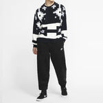 Nike SB Skateboard Icon Pattern Printed Sweater For Men Black/White BV0878-060
